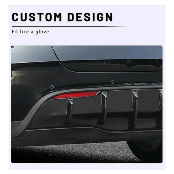 Rear Diffuser For Tesla Model Y Without Drilling Model Why Rear Bumper... - Picture 3 of 8
